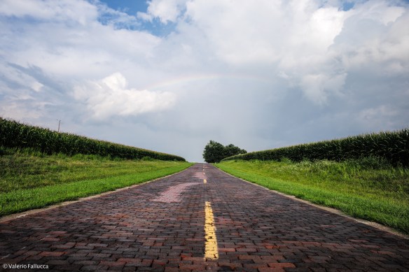 Original Red Bricks Road of Route 66 as in the 30s (Auburn)